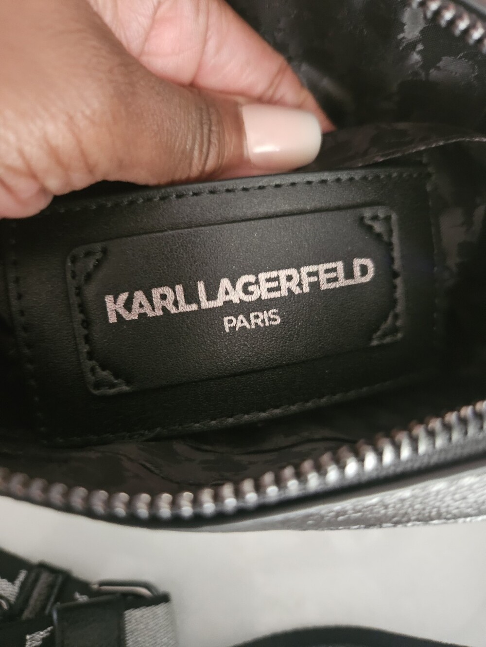 Karl Lagerfeld Black Crystal 'Karl' Crossbody - Picture 12 of 15